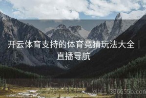 开云体育支持的体育竞猜玩法大全｜直播导航