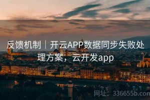 反馈机制｜开云APP数据同步失败处理方案，云开发app