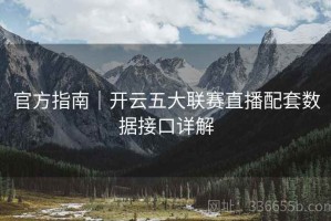 官方指南｜开云五大联赛直播配套数据接口详解