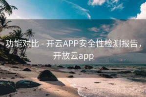 功能对比 - 开云APP安全性检测报告，开放云app