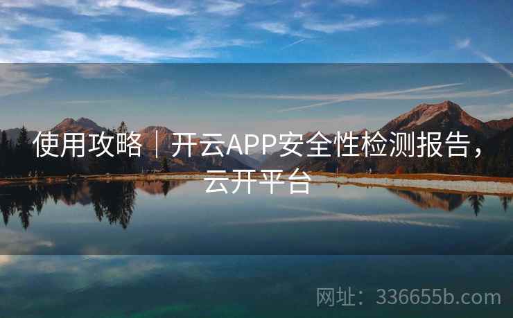 使用攻略｜开云APP安全性检测报告，云开平台